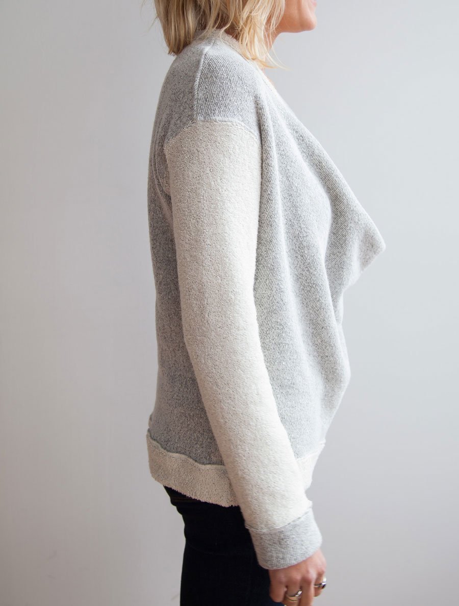 3-in-1 Women's Convertible Sweater in Organic Cotton Terry